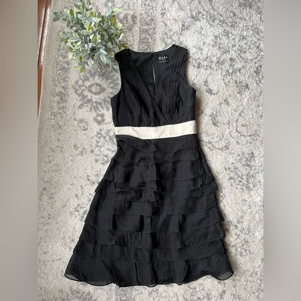BCBG Layered Ruffle Dress